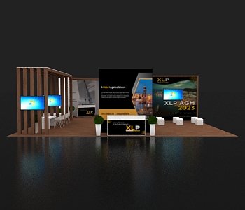 Modern 40x50 trade show booth design
