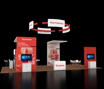 Custom 20x40 booth with private meeting room