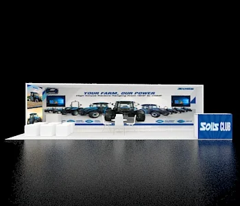 Trade fair booth 10x30 with product grid